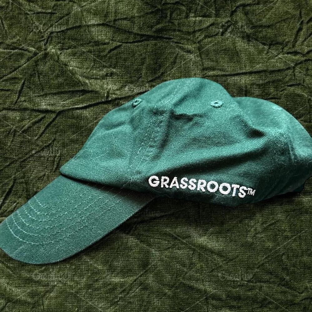 Green grassroots baseball cap baseball